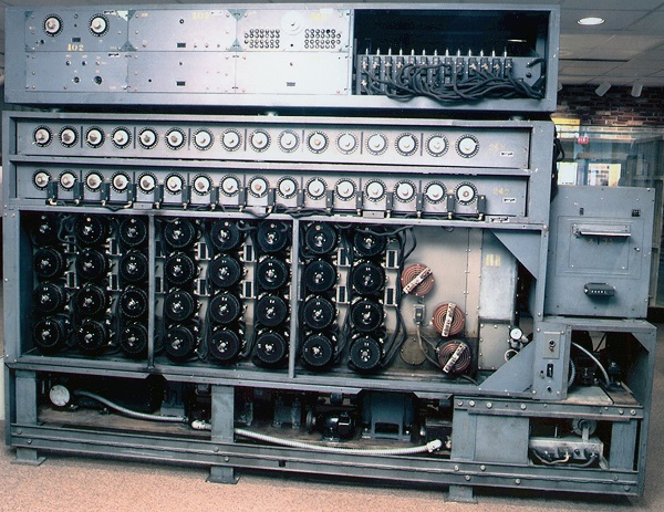 US Navy Bombe used to decrypt messages from the German Enigma machine during World War II. National Security Agency/Wikimedia Commons